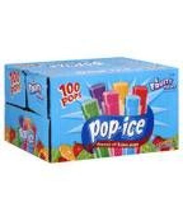 Pop Ice Freezer Pops, Fat Free Ice Pops, Assorted Flavors (100 - 1 oz pops) (71100)