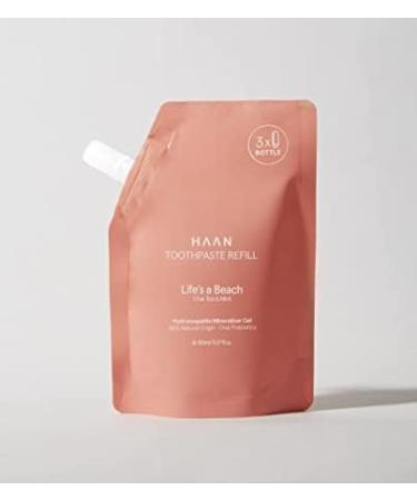 HAAN Toothpaste + Refill - Fluoride-Free Natural Ingredients Vegan Lifes a Beach 205ml - Eco-Friendly Dental Care - Buy Online on GoSupps.com