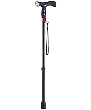 Canes Smart Walking Stick Walking Cane with Non Skid Replaceable Rubber Tips Height Adjustable Crutch Electronic with Lighting Alarm FM Radio Portable Lightweight for Elderly powerfully