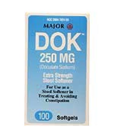 Major Dok 250mg 100ct Softgels *Compare to Colace Extra Strength*