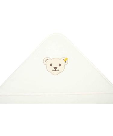 Lalalo Steiff Hooded Bath Towel for Baby & Children - Personalized Embroidered Terry Towel 100x100 cm (White/Beige) - Perfect for International Shipping - Buy Online on GoSupps.com