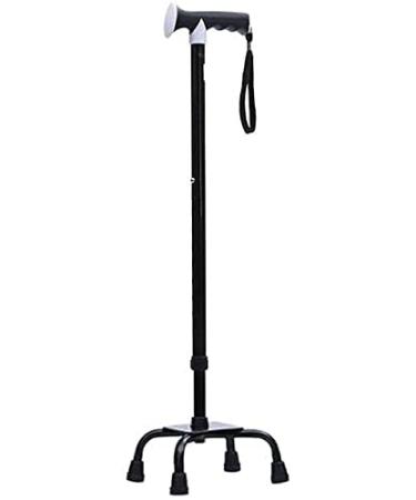 Canes Solid Wood Walking Stick Walking Stick for rollator Walking Stick Cane Big 4 Leg Base Disability Medical Aid Elderly Crutches Adjusted Height Telescopic Aluminum A Safehappy