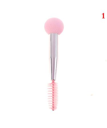 SALOCY 6 Pcs Makeup Sponge & Double Sided Brush Set - Beauty Blender Applicator for Eyebrows, Eyelashes, and Mascara - White and Pink - Buy Online on GoSupps.com