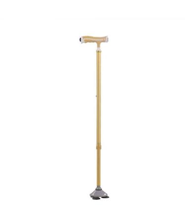 SilteD Canes Elderly Crutches Aluminum Alloy Small Three- Foot Cane with Anti- Skid Folding Foot Crutches A