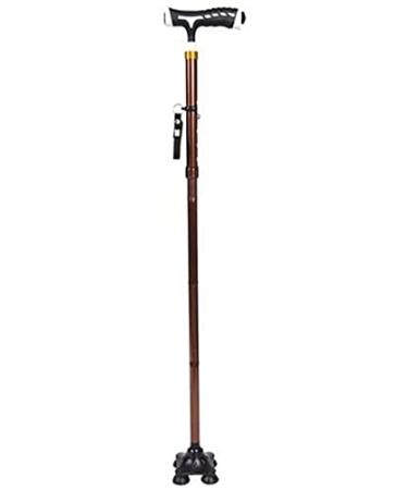 Canes Crutches Multifunctional Crutch Folding Stick Aluminum Alloy Four Foot Lamp Walking Stick Adjustable Crutches Skid Outdoor Climbing Prosperous