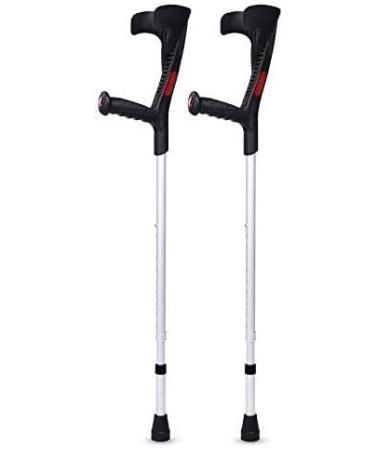 Forearm Crutches Adjustable Forearm Crutches - Handle Lightweight Cuff Crutch - Adjustable 14 Height Adjustable Stops - for Standard and Tall Adults Lightweight Arm Crutch Journey