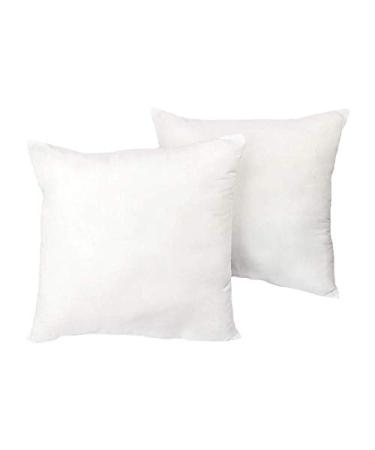 IZO All Supply Square Sham Stuffer Throw Pillow Insert White 16 by 16 Inches Pack of 2 16 Inchx16 Inch of 2