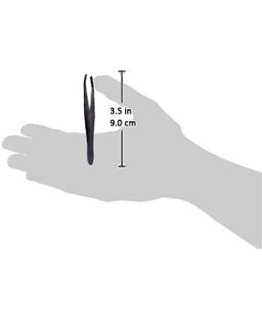 Solingen Tweezers 514 - Professional Slanted Tip for Precision Eyebrow Shaping and Facial Hair Removal | Stainless Steel, Made in Germany (Black) - Buy Online on GoSupps.com