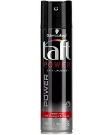 Taft Power Hair Lacquer Mega Strong Hold Level 5 Black For Sikh Beard Fixer
