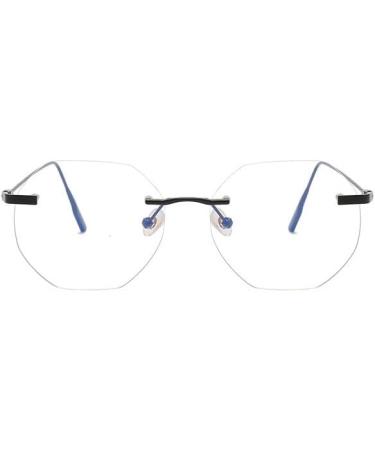 Fuqinqingoz Borderless Reading Glasses - HD Anti-Blue Light Glare-Free Oversized Computer Readers (+200 Black) - Buy Online on GoSupps.com