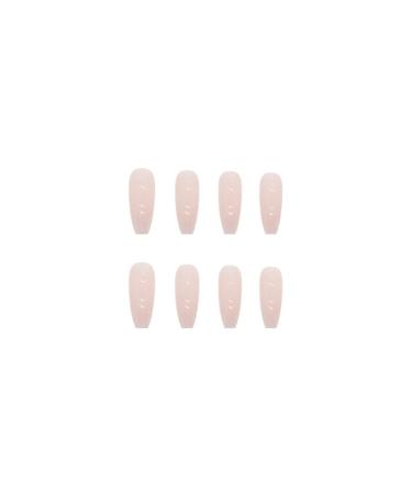 Eliongpu 24Pcs French Long Coffin Press-On Nails | DIY Manicure | Glossy Acrylic False Nails with Adhesive Tabs - Buy Online on GoSupps.com