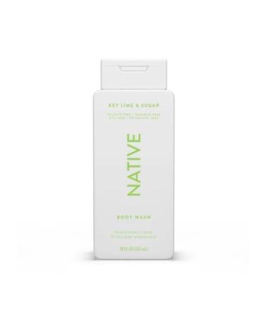 Native Body Wash Key Lime & Sugar Sulfate Free Paraben Free for Men and Women 18 oz