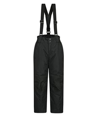 Mountain Warehouse Raptor Kids Snow Ski Pants - Detachable Suspenders Black 9-10 Years