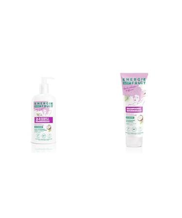 Energie Fruit FRUIT ENERGY | Mask + Conditioner | Organic Coconut & Shea Butter | Curly Hair | Vegan | 300ml & Sulfate-Free Shampoo | Organic Coconut & Shea Butter | Curly Hair | 250ml
