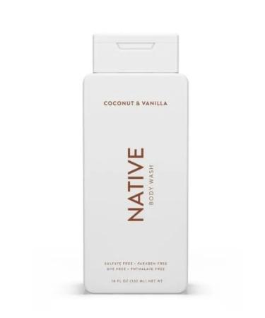 Native Body Wash Coconut & Vanilla Sulfate Free Paraben Free for Men and Women 18 oz