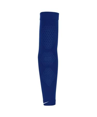 Nike Adult Pro Circular Knit Hyperwarm Therma-Fit Compression Sleeve LG | XL ROYAL | WHITE