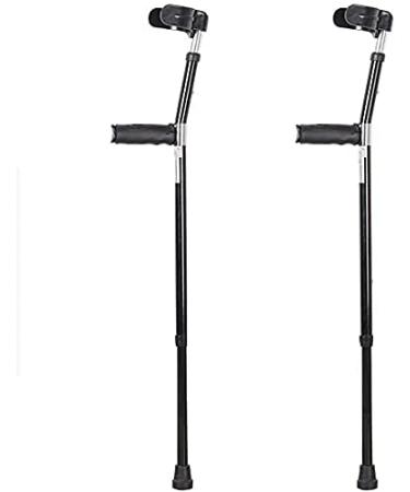 Crutches Adult Bracelet Crutch Forearm Crutches Balanced Mobility Aid Retractable and Adjustable Folding Cane for Elderly Disabled Walking Stick Shock Absorber 1 Pair Independence