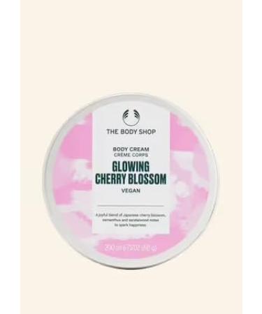 The Body Sho.p Glowing Cherry Blossom Body Cream- 200ML Body Moisturiser. Floral and Delicate. Vegan
