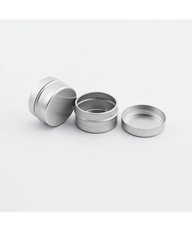 Zeoabsy 12pcs 5ml Silver Aluminum Tin Cans - Empty Round Cosmetic Containers for DIY Ointments Creams Candles & Shaving Soap - Buy Online on GoSupps.com