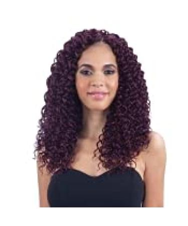 MULTI PACK DEALS! FreeTress Synthetic Hair Crochet Braids Beach Curl 12 (4-PACK 1B) 12 Inch (Pack of 4) 1B