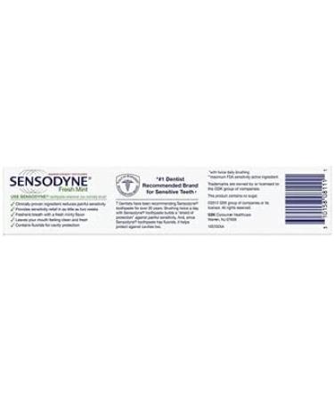 Buy Sensodyne Toothpaste with Fluoride Fresh Mint 4 oz - Sensitive Teeth Care - Buy Online on GoSupps.com