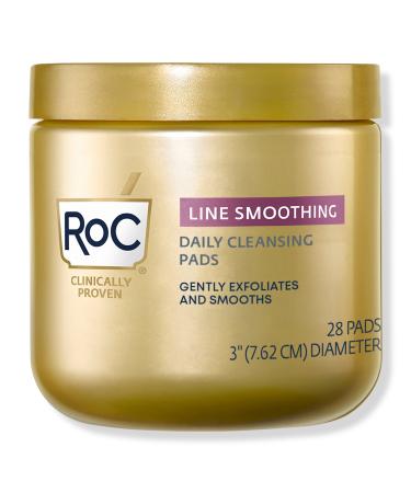 RoC Cleansing Pads, Hypoallergenic Exfoliating Makeup Remover Pads 28 ct