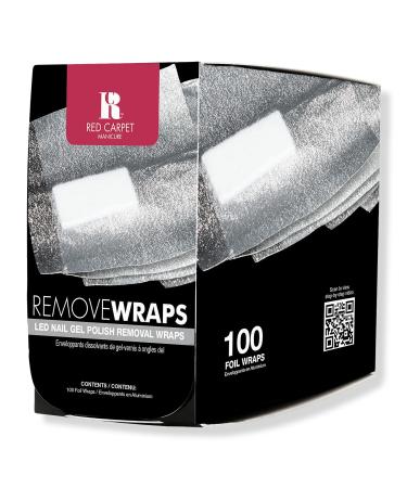 Red Carpet Manicure Nail Remover Wraps For Gel, Dip, & Tips 100 ct