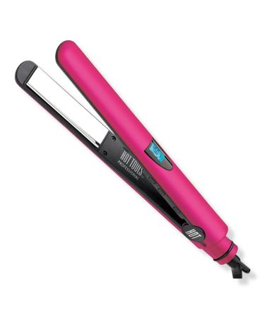 Hot Tools Professional 1" Titanium Digital Flat Iron, Red Fabulous Fuchsia