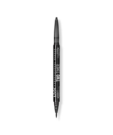 NYX Professional Makeup Two Timer Dual Ended Black Eyeliner Jet Black