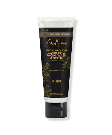 SheaMoisture African Black Soap Problem Skin Facial Wash & Scrub 4.0 oz