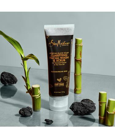 SheaMoisture African Black Soap Problem Skin Facial Wash & Scrub 4.0 oz - Discover Premium Quality Shop now! - Buy Online on GoSupps.com