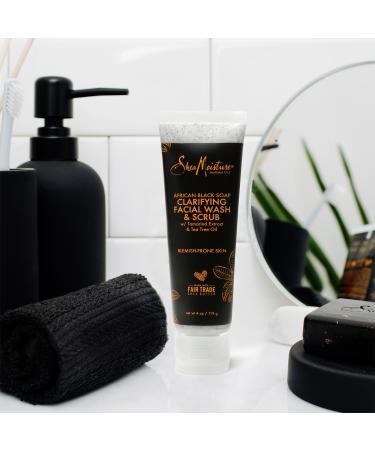 SheaMoisture African Black Soap Problem Skin Facial Wash & Scrub 4.0 oz - Discover Premium Quality Shop now! - Buy Online on GoSupps.com