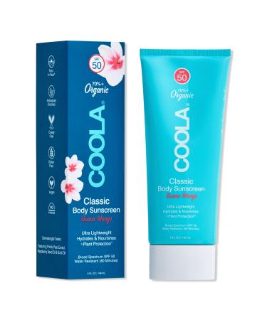 COOLA Guava Mango Classic Body Organic Sunscreen Lotion SPF 50 5.0 oz
