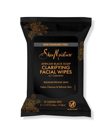 SheaMoisture African Black Soap Clarifying Facial Wipes 30 ct