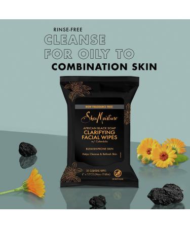 SheaMoisture African Black Soap Clarifying Facial Wipes 30 ct - Discover Premium Quality Shop now! - Buy Online on GoSupps.com