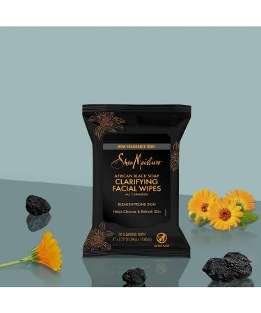 SheaMoisture African Black Soap Clarifying Facial Wipes 30 ct - Discover Premium Quality Shop now! - Buy Online on GoSupps.com