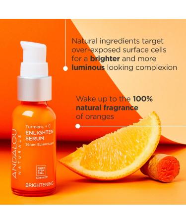 Andalou Naturals Brightening Turmeric + Vitamin C Enlighten Serum 1.1 oz - Discover Premium Quality Shop now! - Buy Online on GoSupps.com