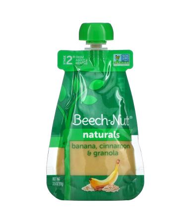 Beech-Nut Naturals Stage 2 Banana Cinnamon & Granola â€“ 6 Pouches (3.5 oz Each) | Organic Baby Food - Buy Online on GoSupps.com