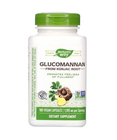 Nature's Way Glucomannan from Konjac Root 1995 mg 180 Vegan Capsules
