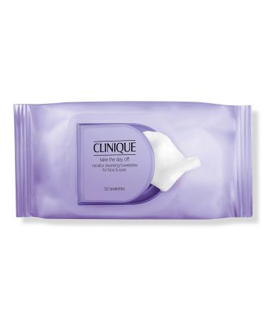 Clinique Take The Day Off Micellar Cleansing Towelettes for Face & Eyes Makeup Remover 50 ct