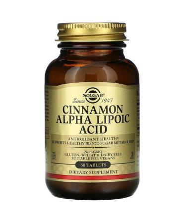 Solgar Cinnamon Alpha Lipoic Acid 60 Tablets