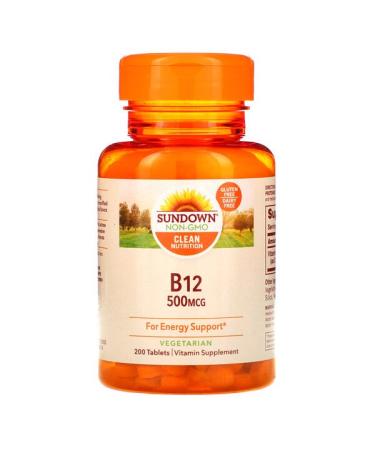 Sundown Naturals B-12 500 mcg 200 Tablets