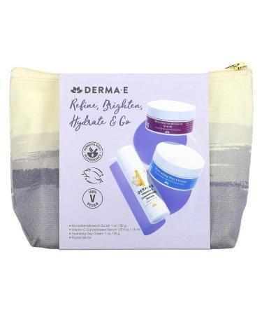 Derma E Refine Brighten Hydrate & Go Kit â€“ 4-Piece Skincare Set for Radiant Skin - Buy Online on GoSupps.com
