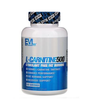 EVLution Nutrition L-CARNITINE500 120 Capsules