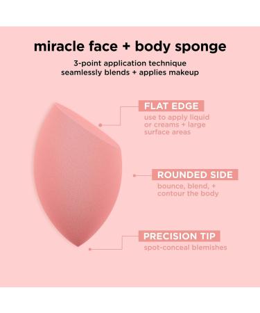 Real Techniques Miracle Face + Body Makeup Blending Sponge 1 ct - Transform Your Style with the Best Innovation Today! - Buy Online on GoSupps.com
