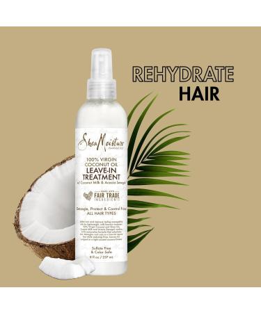 SheaMoisture 100% Virgin Coconut Oil Daily Hydration Leave-In Treatment 8.0 oz - Transform Your Style with the Best Innovation Today! - Buy Online on GoSupps.com
