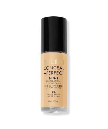 Milani Conceal + Perfect 2-in-1 Foundation + Concealer Light Beige 1.0 oz