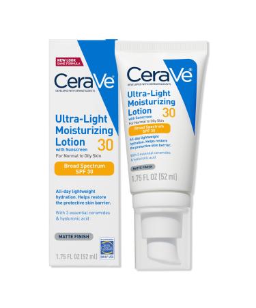 CeraVe Ultra-Light Moisturizing Lotion with SPF 30 for Balanced to Oily Skin 1.7 oz
