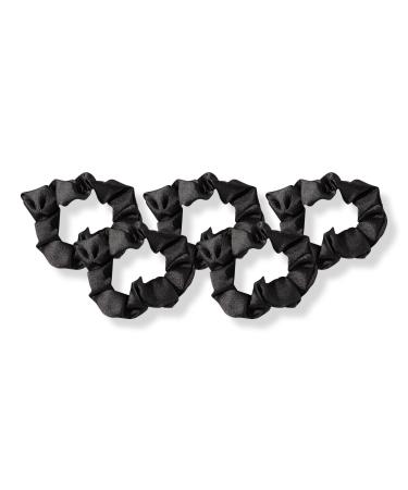 Kitsch Black Satin Sleep Hair Scrunchies 5 ct