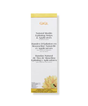 Gigi Natural Muslin Epilating Strips & Applicators